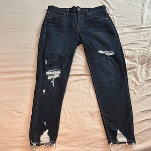 LuLaRoe Dark Blue Distressed Skinny Jeans